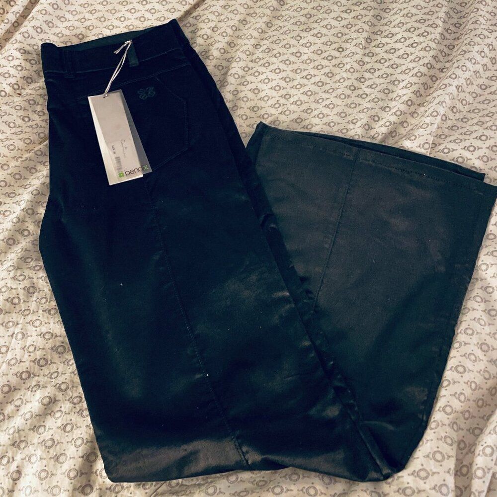 Black Velvet Vintage Bendix of California Wide Leg denim jeans Sz 31 Dress pants